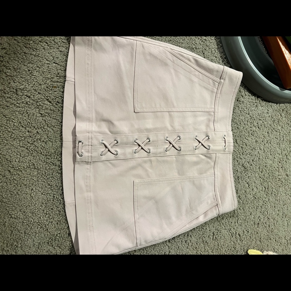 faux leather skirt